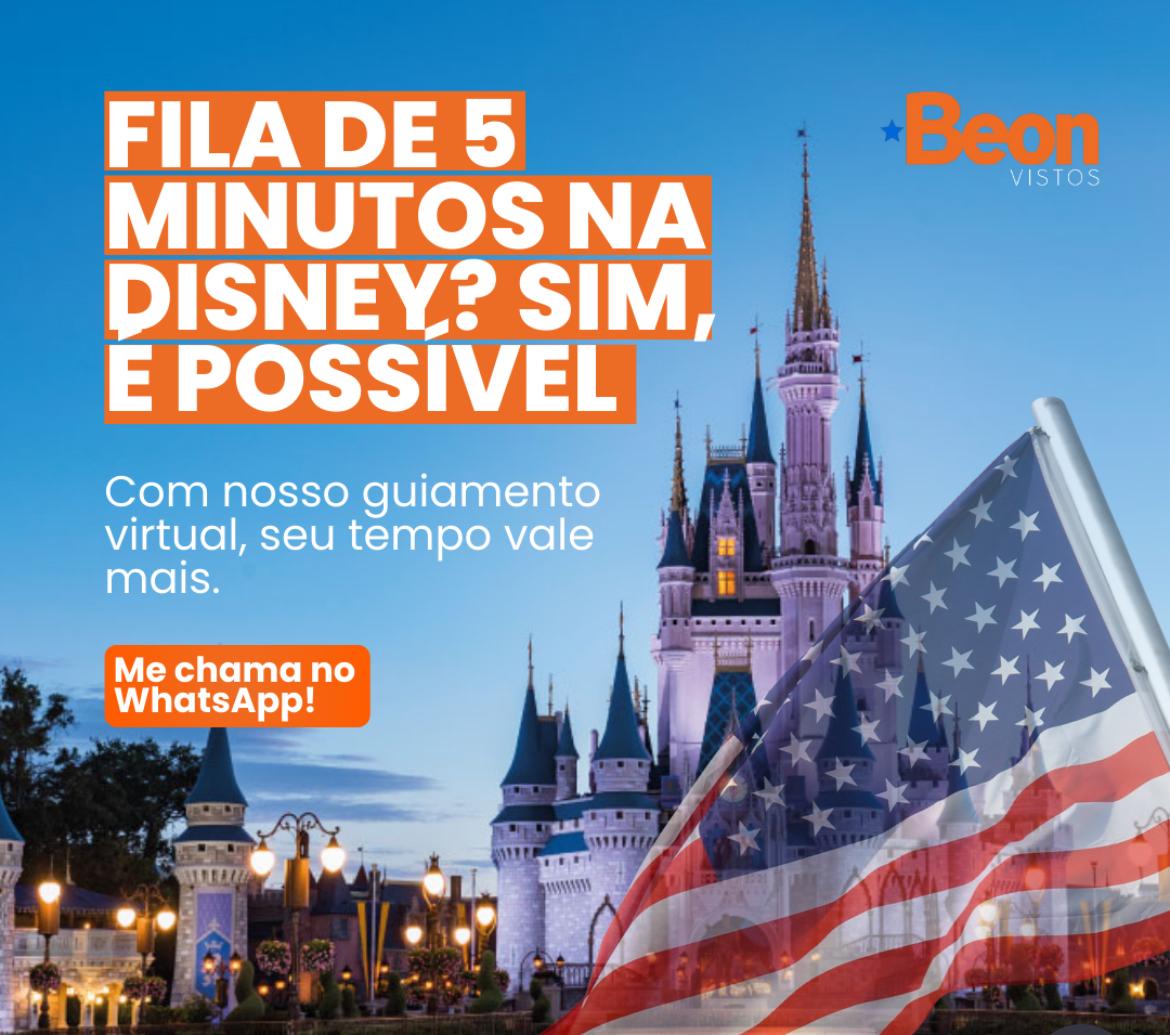 Família curtindo a Disney com filas mínimas graças ao guiamento virtual da Beon Vistos